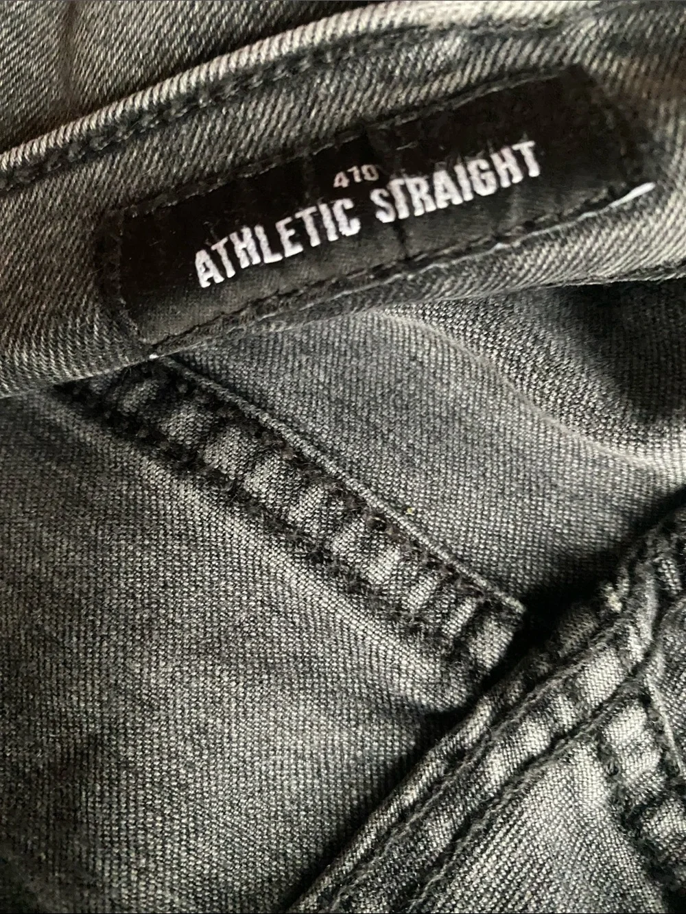 Lucky Brand Men's Washed Black Athletic Straight Jeans